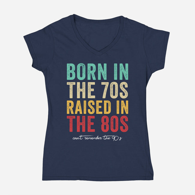 Raised In The 80s-Womens-V-Neck-Tee-DrMonekers