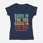 Raised In The 80s-Womens-V-Neck-Tee-DrMonekers