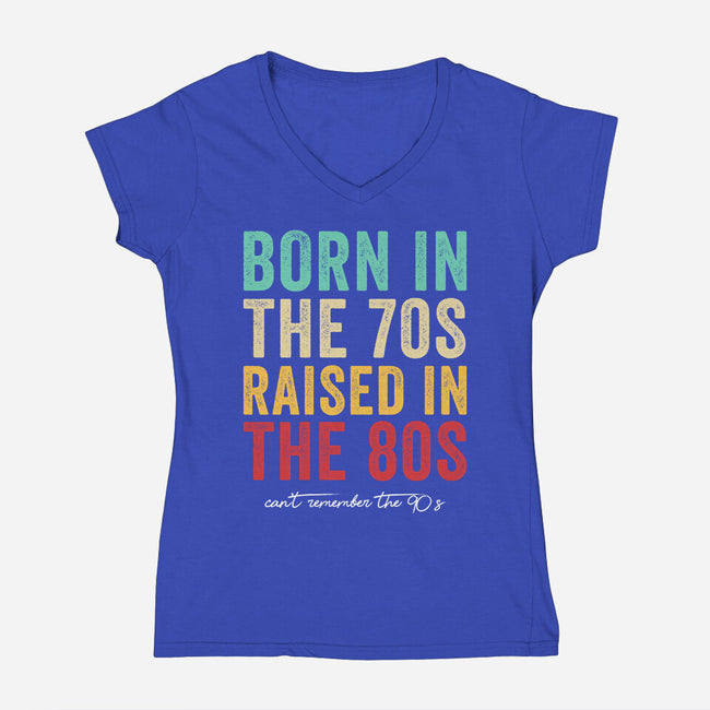 Raised In The 80s-Womens-V-Neck-Tee-DrMonekers