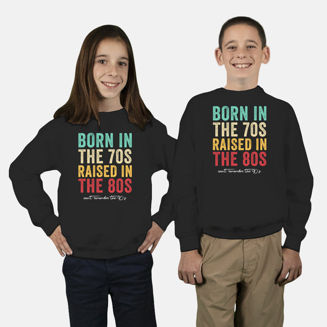 Raised In The 80s-Youth-Crew Neck-Sweatshirt-DrMonekers