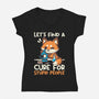 Fox Cure For Stupid People-Womens-V-Neck-Tee-NemiMakeit