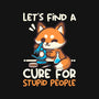Fox Cure For Stupid People-Womens-Basic-Tee-NemiMakeit