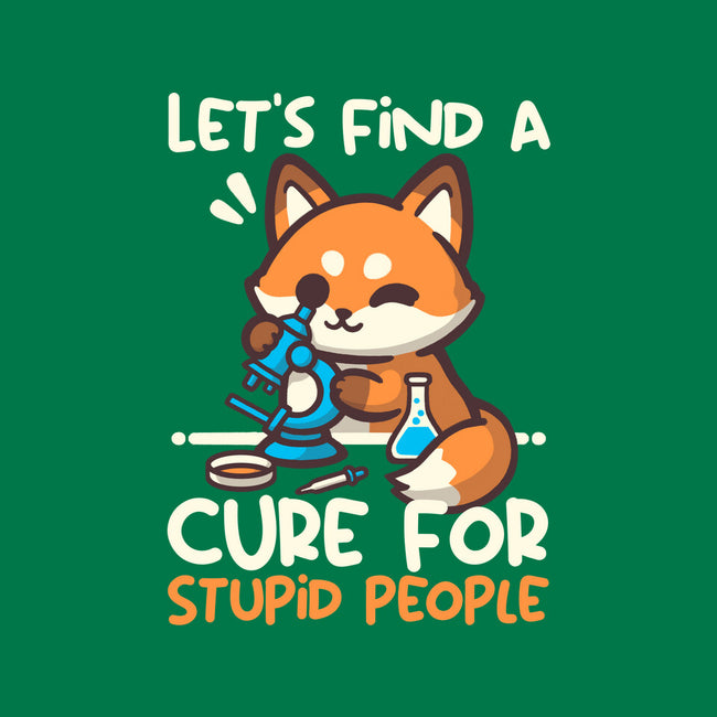 Fox Cure For Stupid People-Unisex-Kitchen-Apron-NemiMakeit