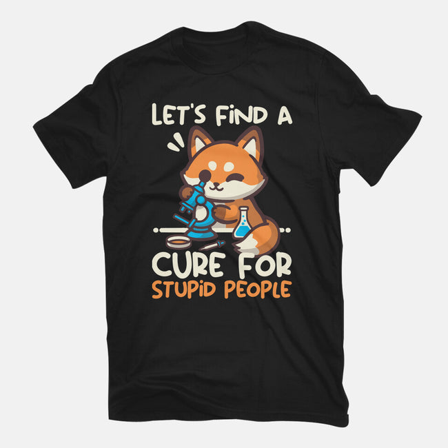 Fox Cure For Stupid People-Womens-Fitted-Tee-NemiMakeit