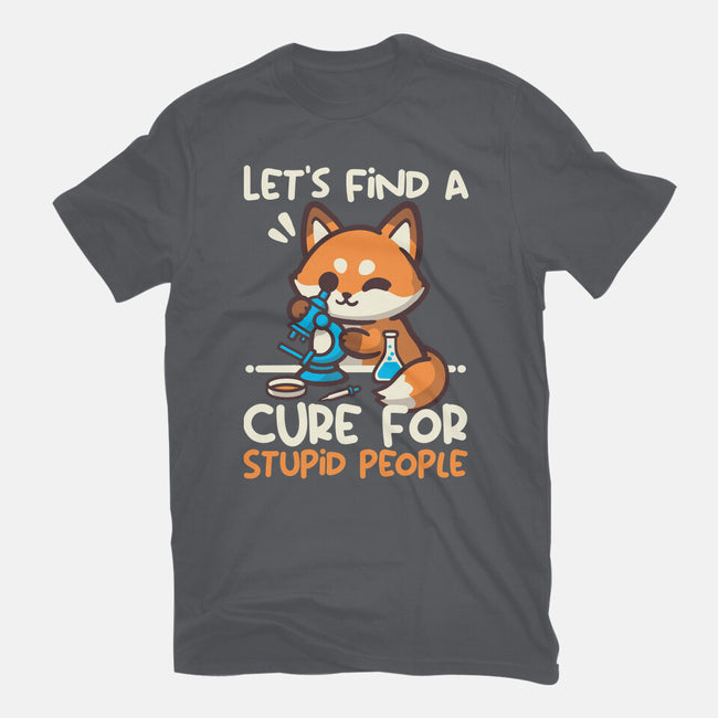 Fox Cure For Stupid People-Womens-Fitted-Tee-NemiMakeit