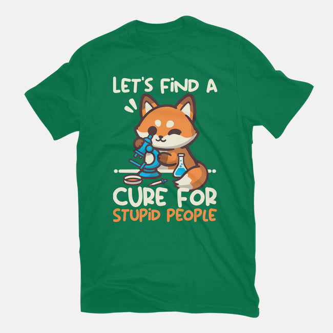 Fox Cure For Stupid People-Mens-Basic-Tee-NemiMakeit
