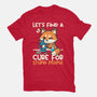 Fox Cure For Stupid People-Womens-Fitted-Tee-NemiMakeit
