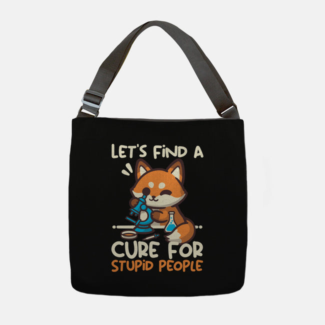 Fox Cure For Stupid People-None-Adjustable Tote-Bag-NemiMakeit