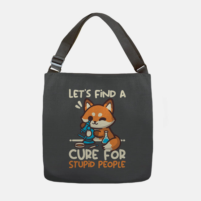 Fox Cure For Stupid People-None-Adjustable Tote-Bag-NemiMakeit