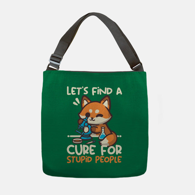 Fox Cure For Stupid People-None-Adjustable Tote-Bag-NemiMakeit