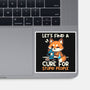 Fox Cure For Stupid People-None-Glossy-Sticker-NemiMakeit