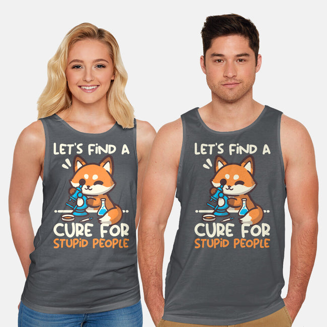 Fox Cure For Stupid People-Unisex-Basic-Tank-NemiMakeit