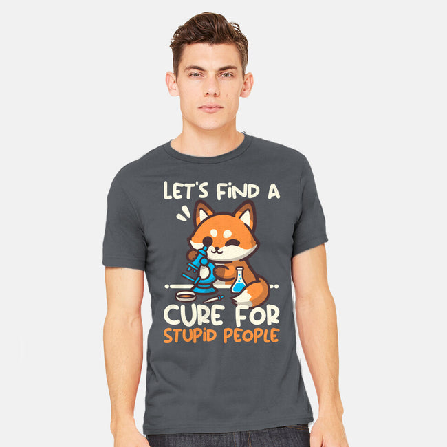 Fox Cure For Stupid People-Mens-Heavyweight-Tee-NemiMakeit