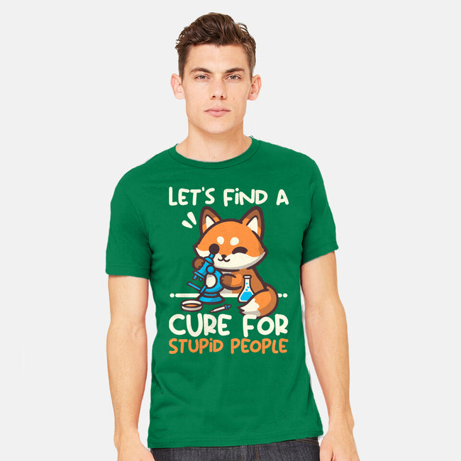 Fox Cure For Stupid People-Mens-Heavyweight-Tee-NemiMakeit