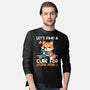 Fox Cure For Stupid People-Mens-Long Sleeved-Tee-NemiMakeit
