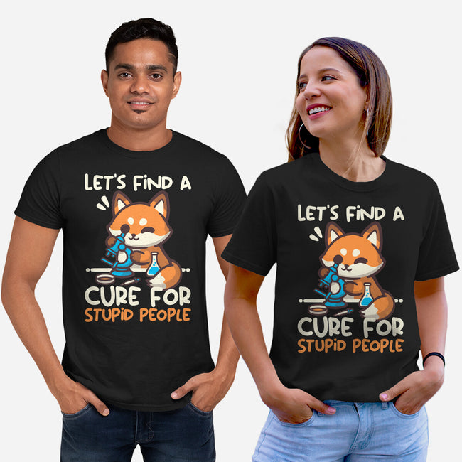 Fox Cure For Stupid People-Unisex-Basic-Tee-NemiMakeit