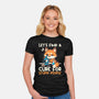 Fox Cure For Stupid People-Womens-Fitted-Tee-NemiMakeit