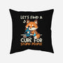 Fox Cure For Stupid People-None-Removable Cover w Insert-Throw Pillow-NemiMakeit
