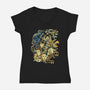 Sky Raiders-Womens-V-Neck-Tee-Henrique Torres