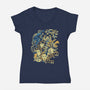 Sky Raiders-Womens-V-Neck-Tee-Henrique Torres