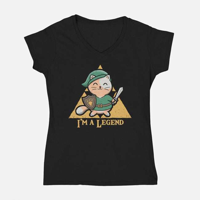 I'm A Legend-Womens-V-Neck-Tee-NMdesign