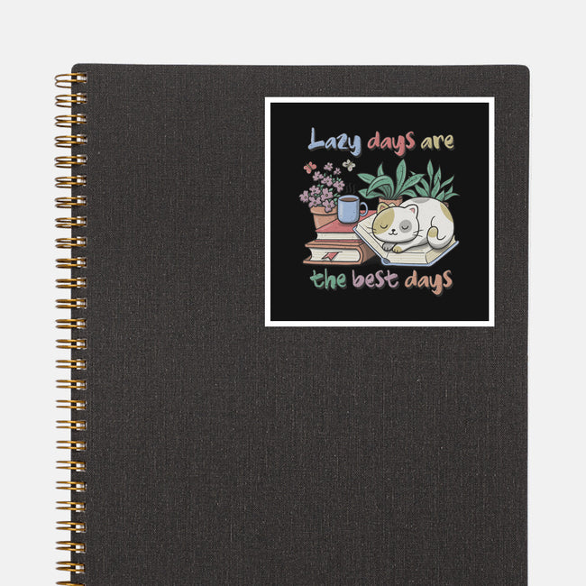 Purrfect Lazy Day-None-Glossy-Sticker-NMdesign