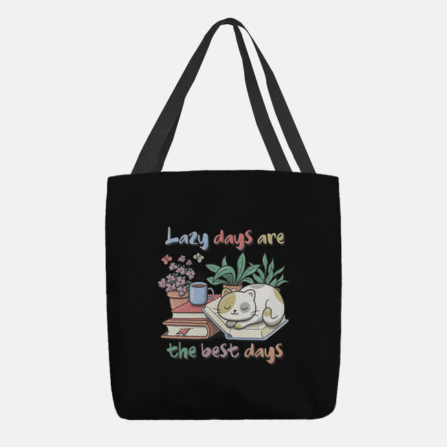 Purrfect Lazy Day-None-Basic Tote-Bag-NMdesign