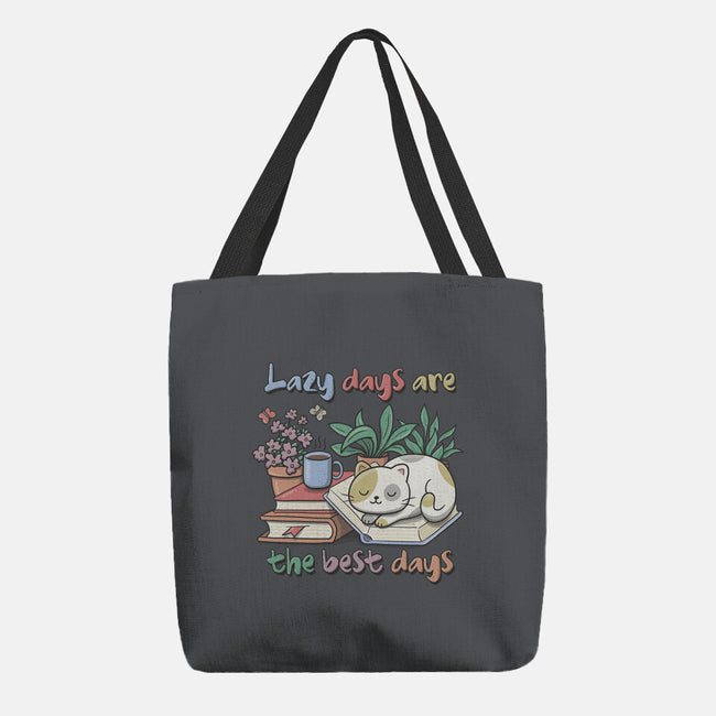 Purrfect Lazy Day-None-Basic Tote-Bag-NMdesign
