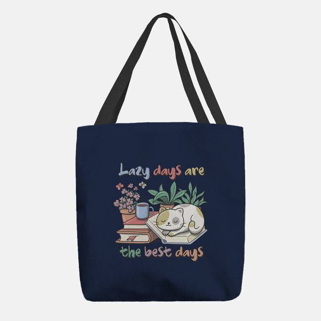 Purrfect Lazy Day-None-Basic Tote-Bag-NMdesign