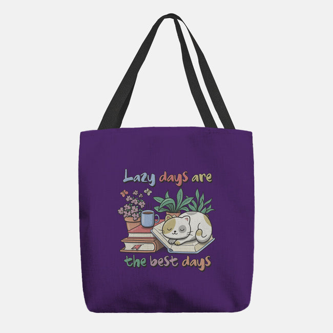Purrfect Lazy Day-None-Basic Tote-Bag-NMdesign