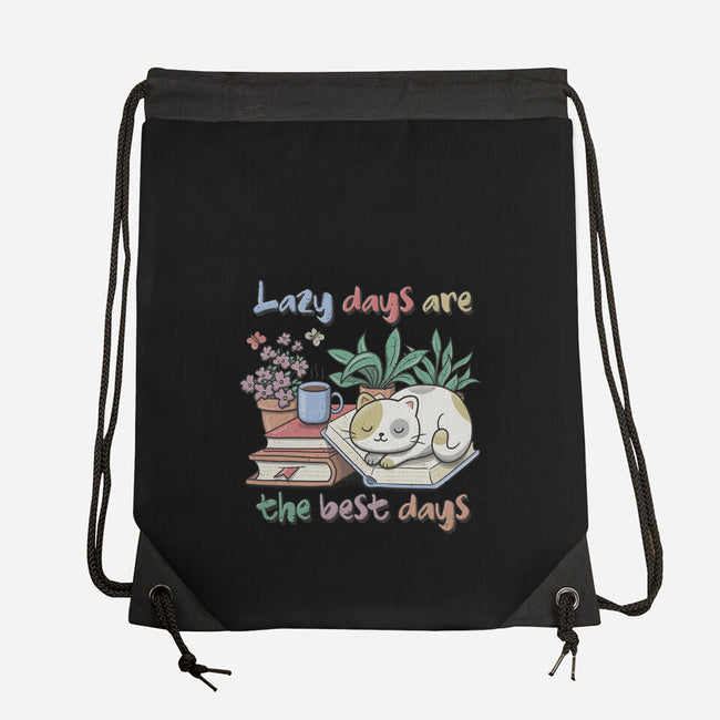 Purrfect Lazy Day-None-Drawstring-Bag-NMdesign