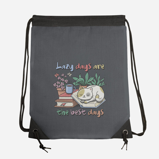 Purrfect Lazy Day-None-Drawstring-Bag-NMdesign