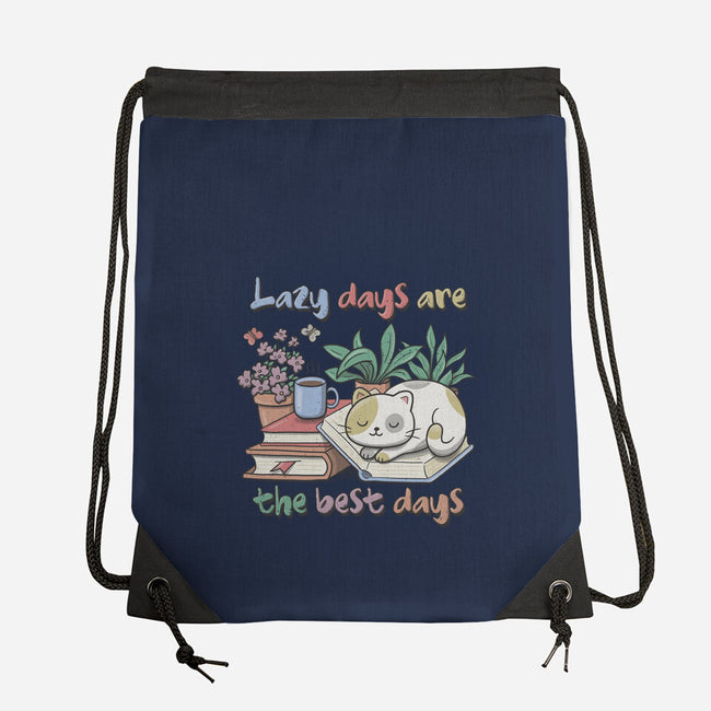 Purrfect Lazy Day-None-Drawstring-Bag-NMdesign