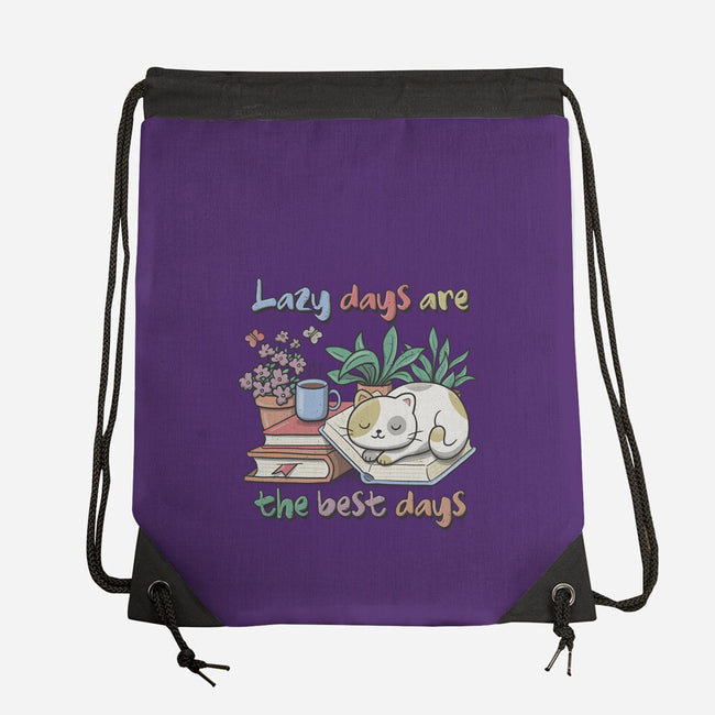 Purrfect Lazy Day-None-Drawstring-Bag-NMdesign