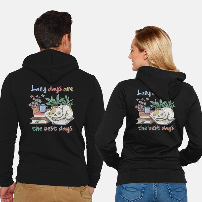 Purrfect Lazy Day-Unisex-Zip-Up-Sweatshirt-NMdesign
