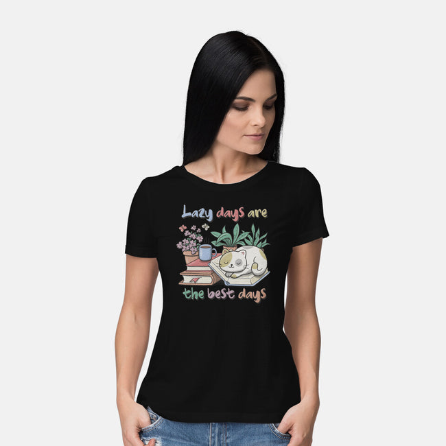 Purrfect Lazy Day-Womens-Basic-Tee-NMdesign