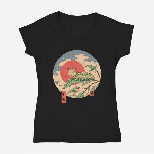 Caterpillar-Womens-V-Neck-Tee-vp021