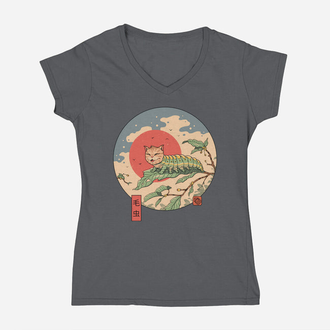Caterpillar-Womens-V-Neck-Tee-vp021
