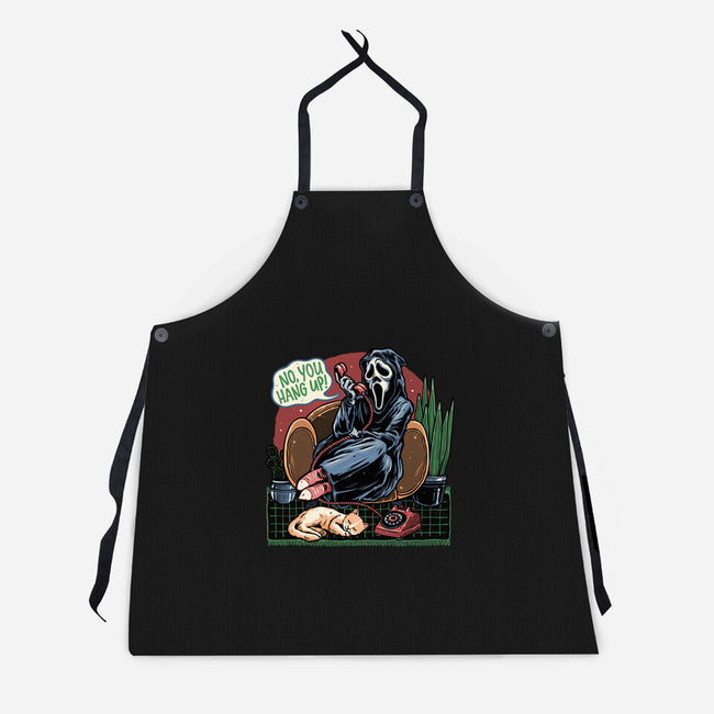 Sweet Phone Call-Unisex-Kitchen-Apron-glitchygorilla