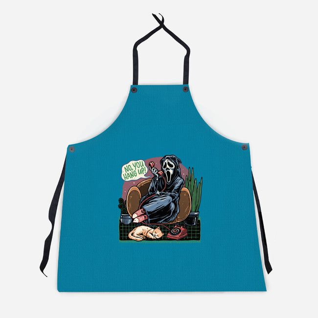 Sweet Phone Call-Unisex-Kitchen-Apron-glitchygorilla