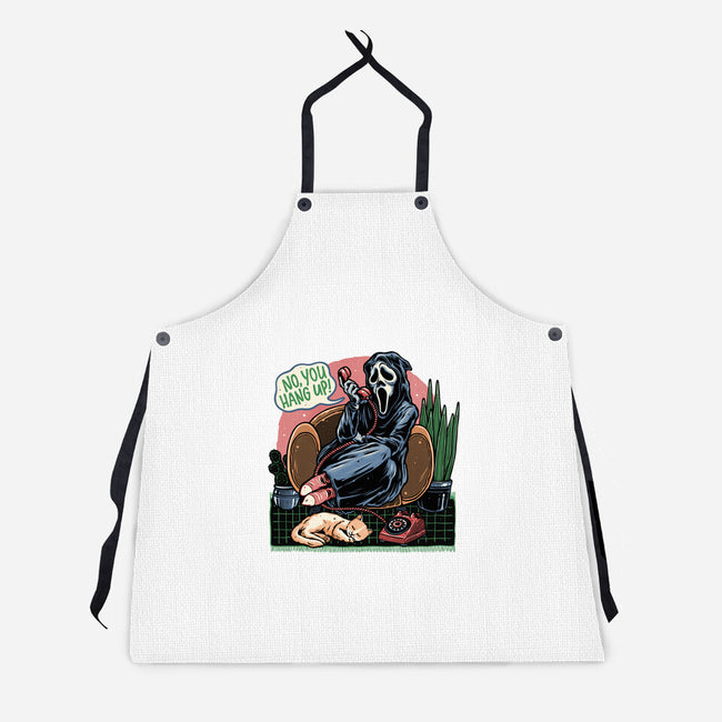 Sweet Phone Call-Unisex-Kitchen-Apron-glitchygorilla