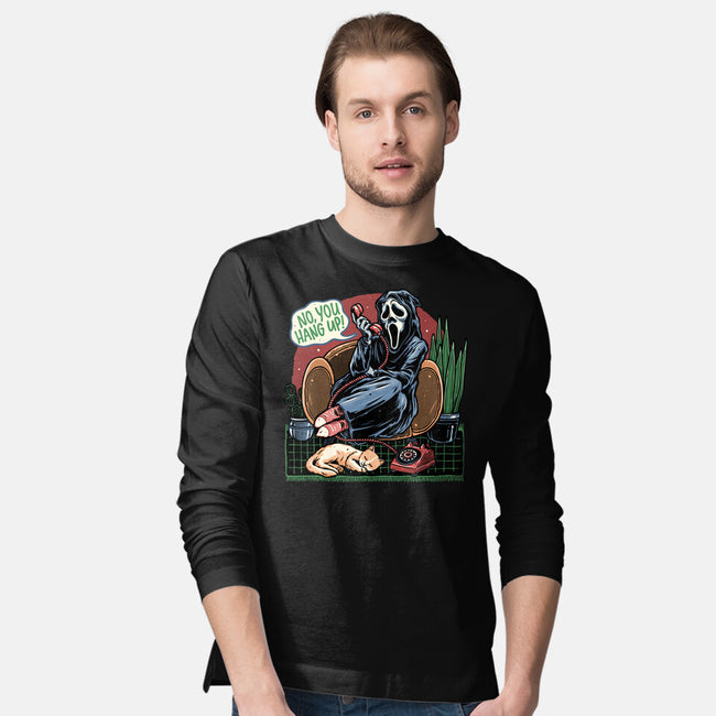 Sweet Phone Call-Mens-Long Sleeved-Tee-glitchygorilla