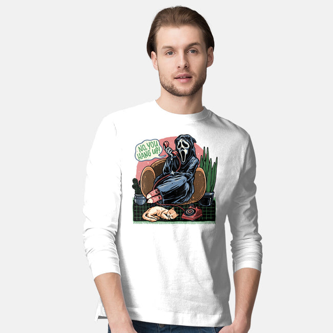 Sweet Phone Call-Mens-Long Sleeved-Tee-glitchygorilla