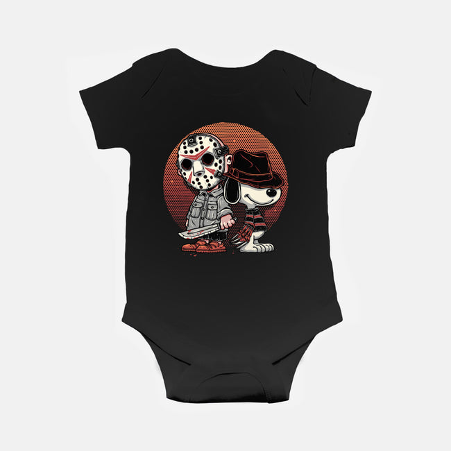 Horror Buddies-Baby-Basic-Onesie-glitchygorilla