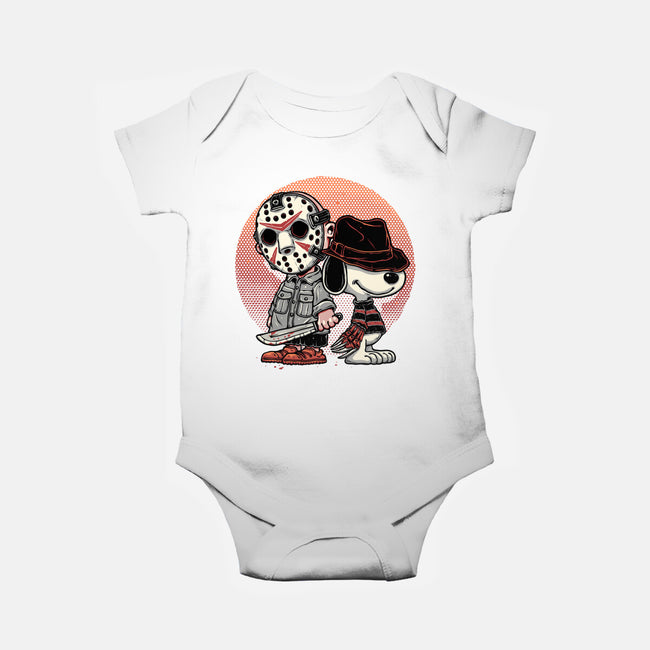 Horror Buddies-Baby-Basic-Onesie-glitchygorilla