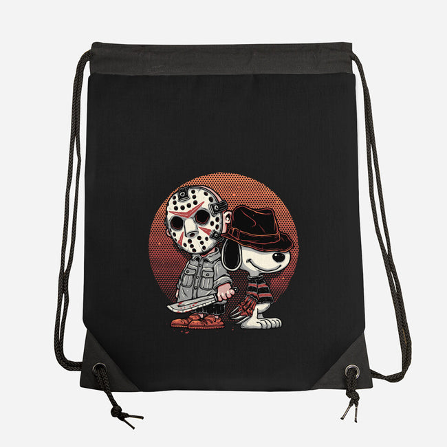 Horror Buddies-None-Drawstring-Bag-glitchygorilla