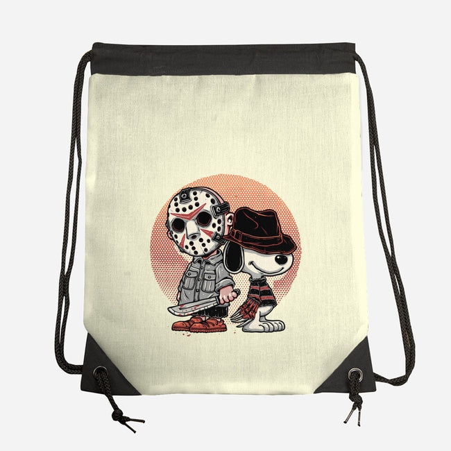 Horror Buddies-None-Drawstring-Bag-glitchygorilla