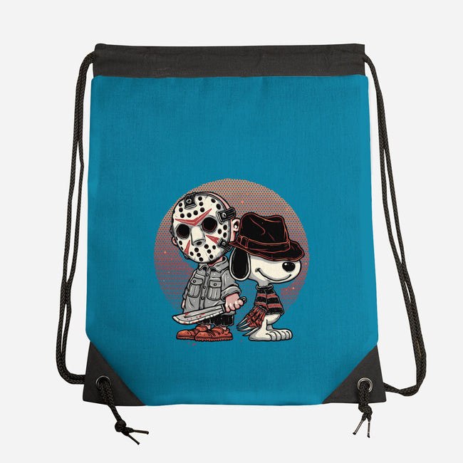 Horror Buddies-None-Drawstring-Bag-glitchygorilla