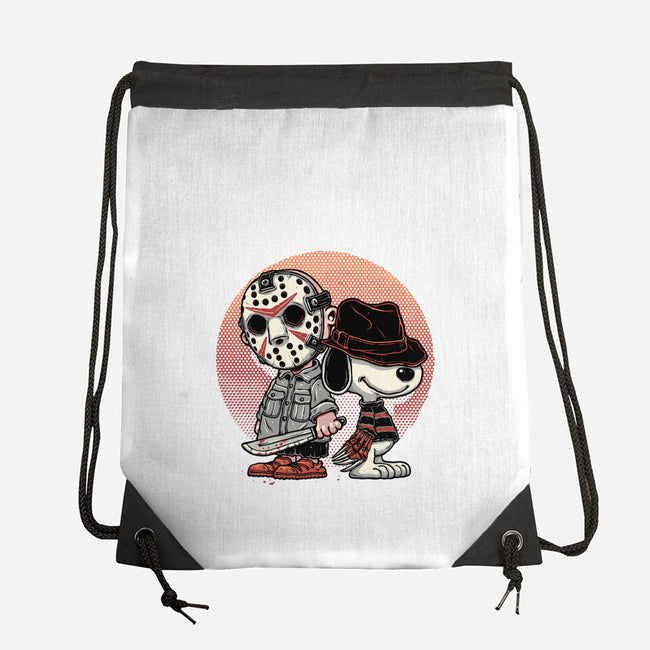 Horror Buddies-None-Drawstring-Bag-glitchygorilla