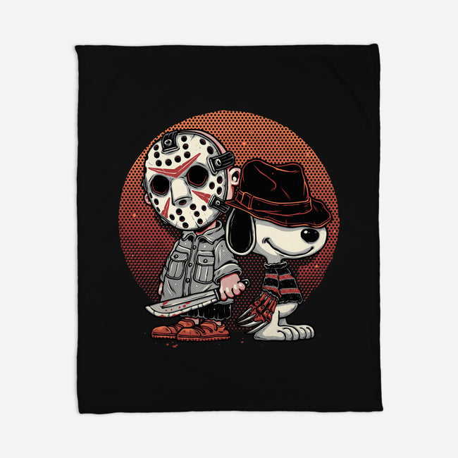 Horror Buddies-None-Fleece-Blanket-glitchygorilla